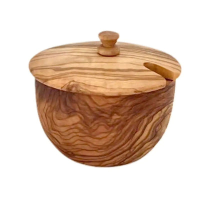 Mediterranean Olive Wood Canister - JDrop.Shop