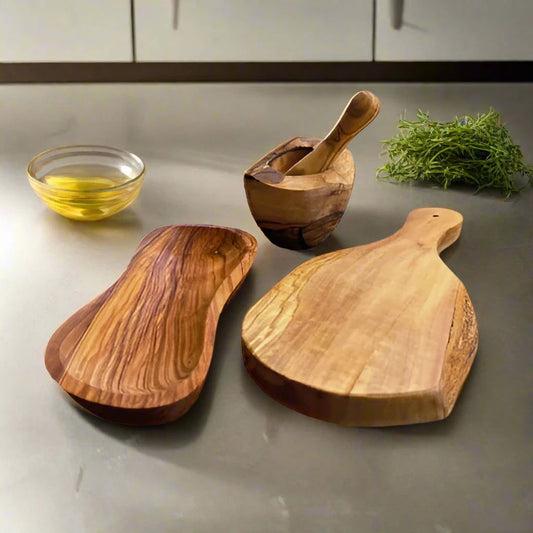 Mediterranean Olive Wood Collection - JDrop.Shop