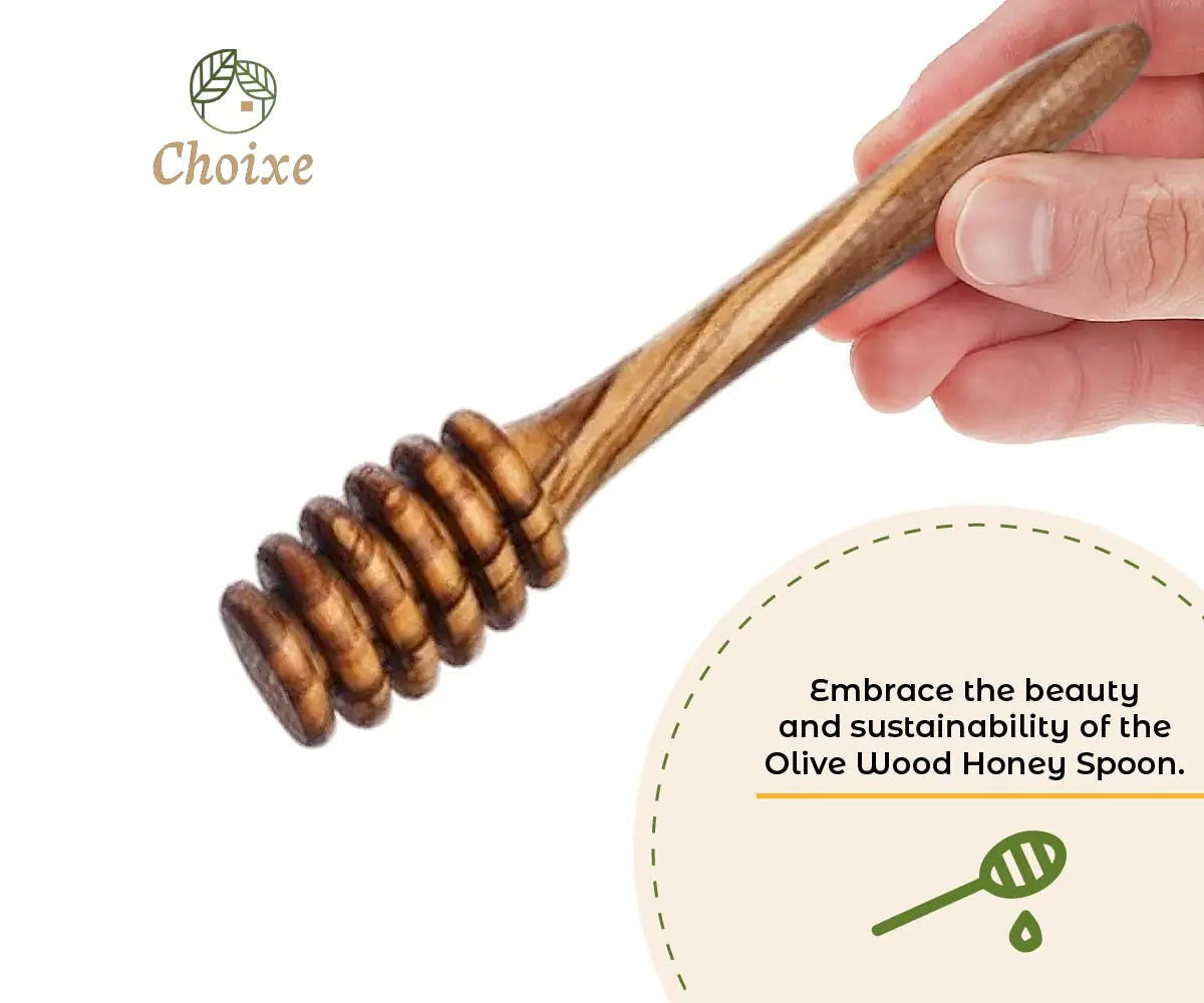 Mediterranean Olive Wood Honey Spoon - JDrop.Shop