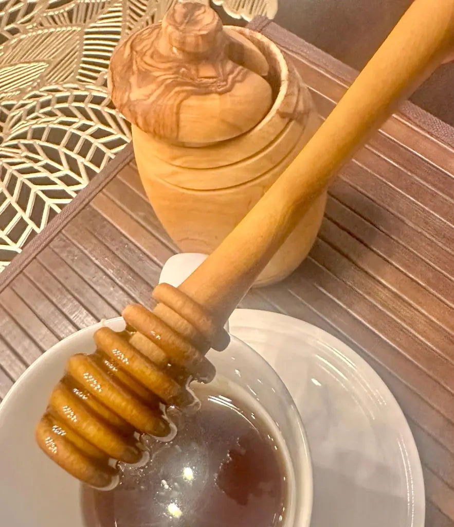 Mediterranean Olive Wood Honey Spoon - JDrop.Shop