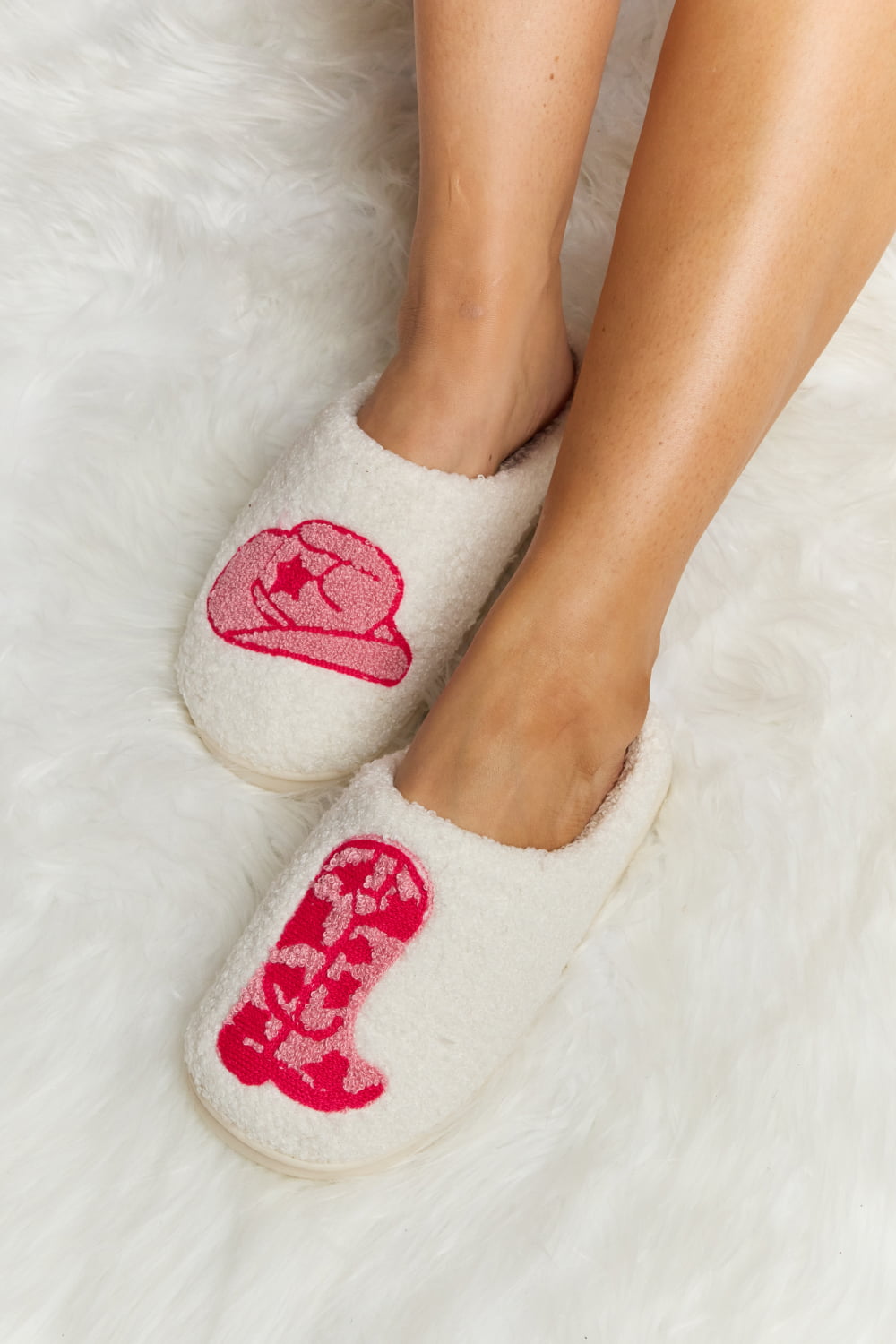 Melody Printed Plush Slide Slippers - JDrop.Shop