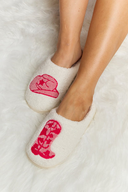 Melody Printed Plush Slide Slippers - JDrop.Shop