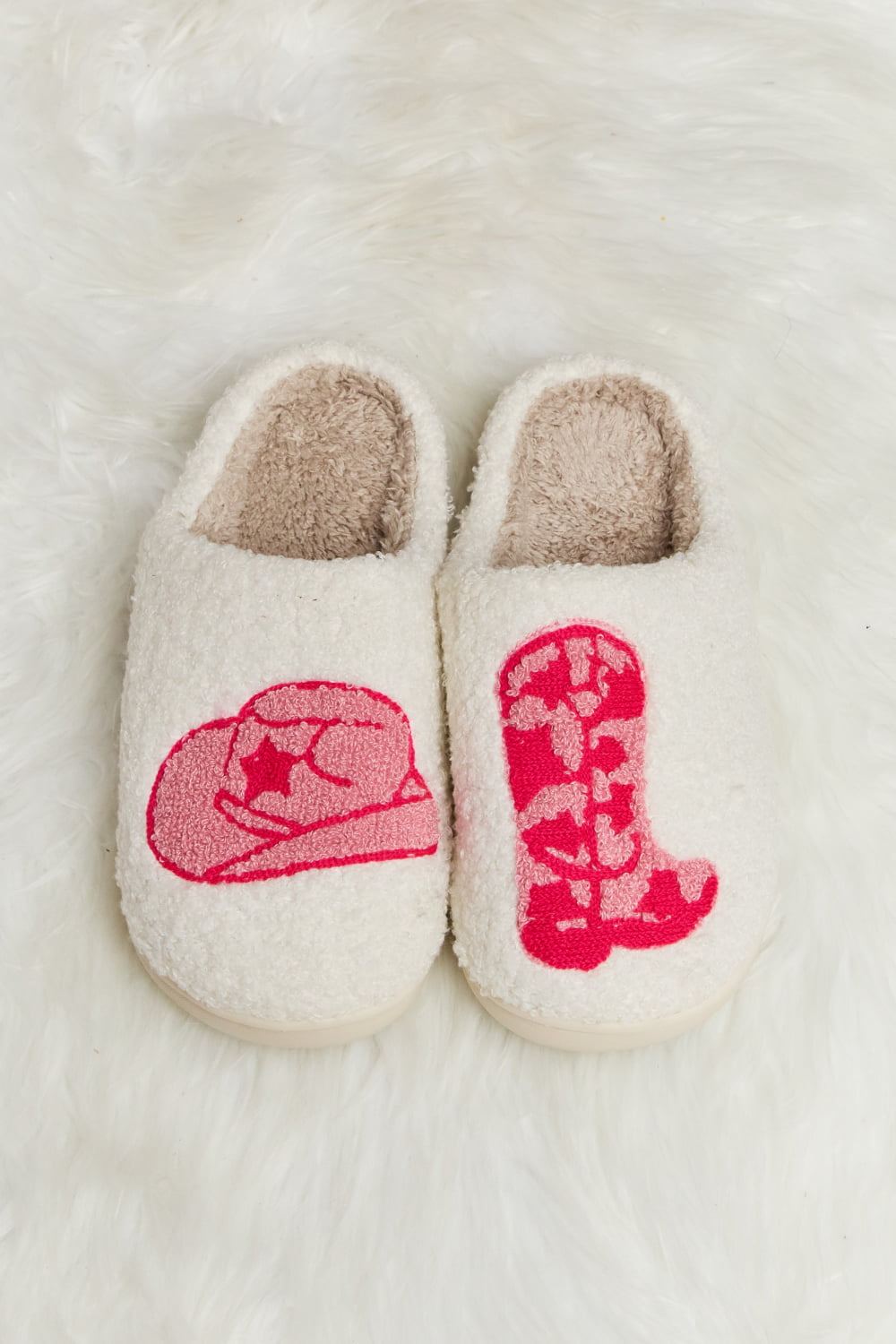 Melody Printed Plush Slide Slippers - JDrop.Shop