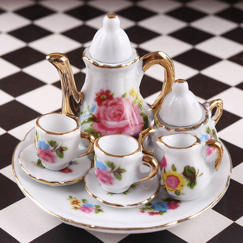 Miniature Ceramic Tea Set Model - JDrop.Shop