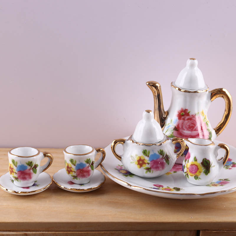 Miniature Ceramic Tea Set Model - JDrop.Shop