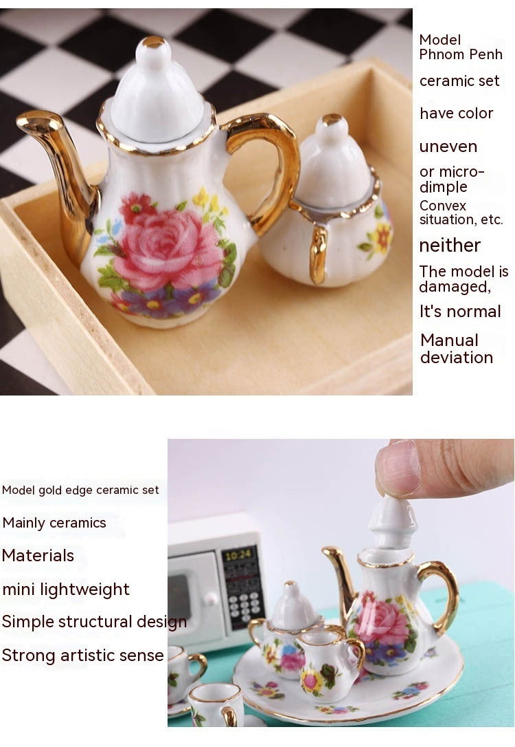 Miniature Ceramic Tea Set Model - JDrop.Shop