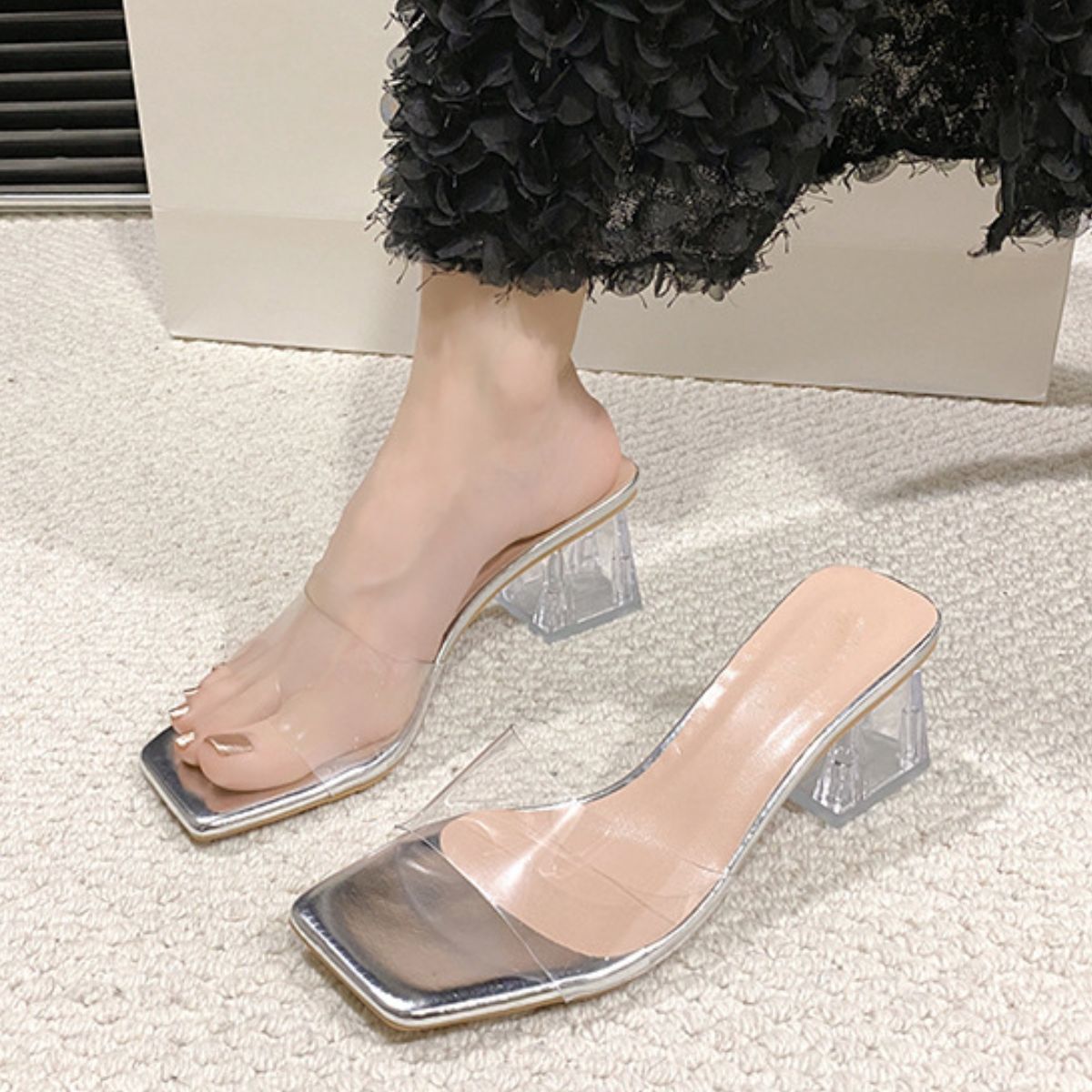 Open Toe Block Heel Sandals - JDrop.Shop