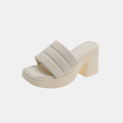 Open Toe Block Heel Sandals - JDrop.Shop