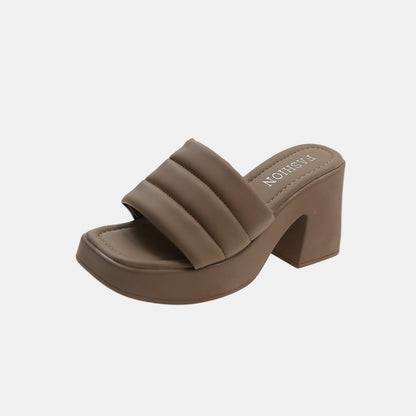 Open Toe Block Heel Sandals - JDrop.Shop