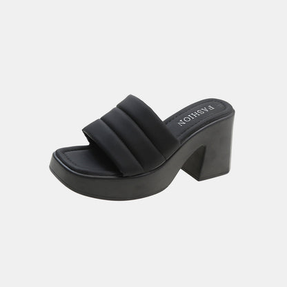 Open Toe Block Heel Sandals - JDrop.Shop