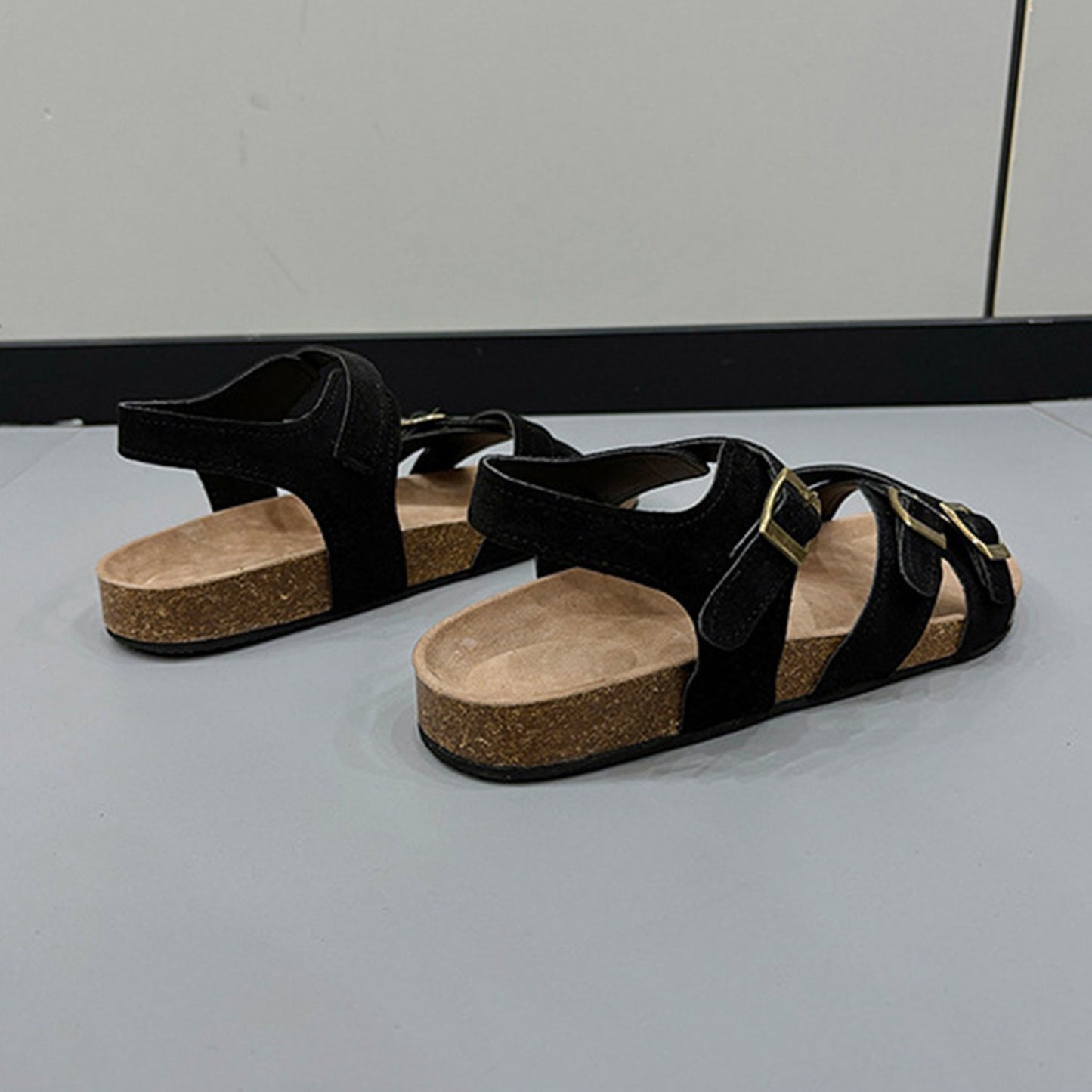 Open Toe Flat Buckle Sandals - JDrop.Shop