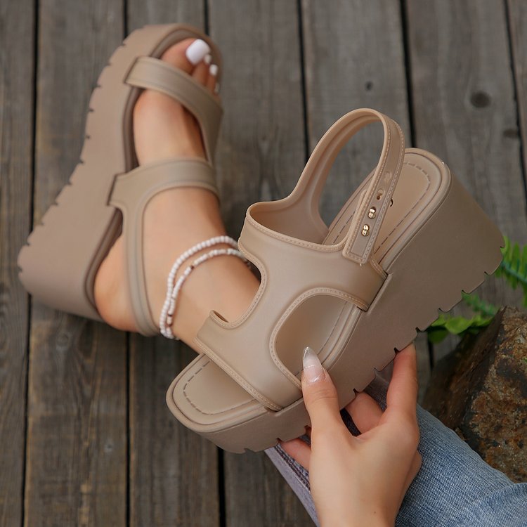 Open Toe Wedge Sandals - JDrop.Shop