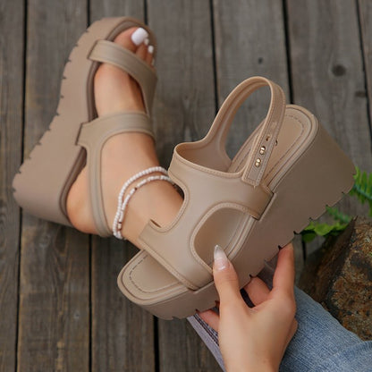 Open Toe Wedge Sandals - JDrop.Shop