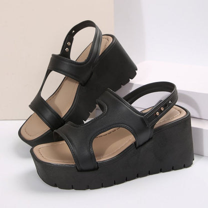 Open Toe Wedge Sandals - JDrop.Shop