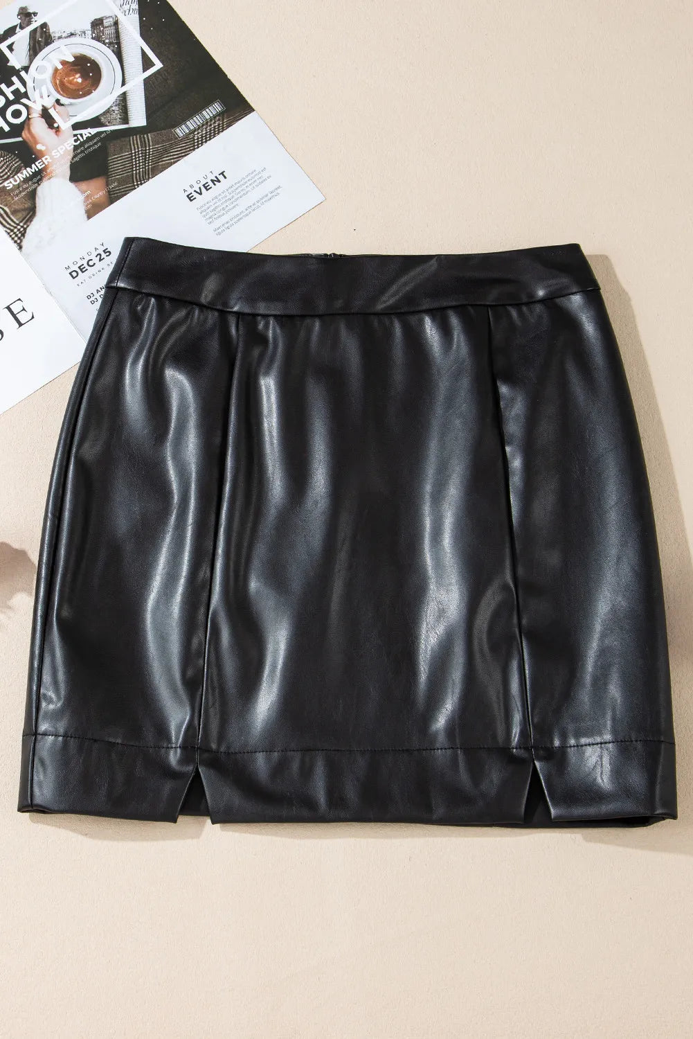 PU Leather Mini Skirt - JDrop.Shop