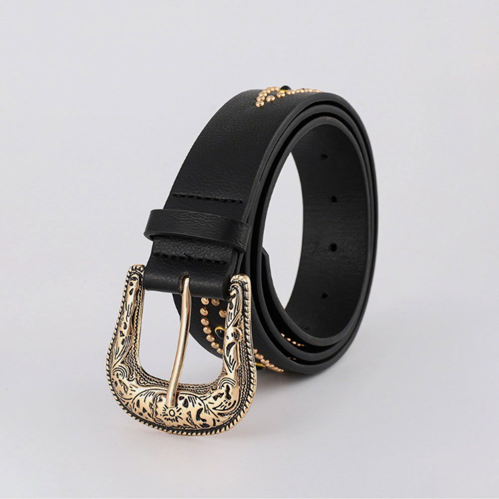 PU Leather Rhinestone Belt - JDrop.Shop