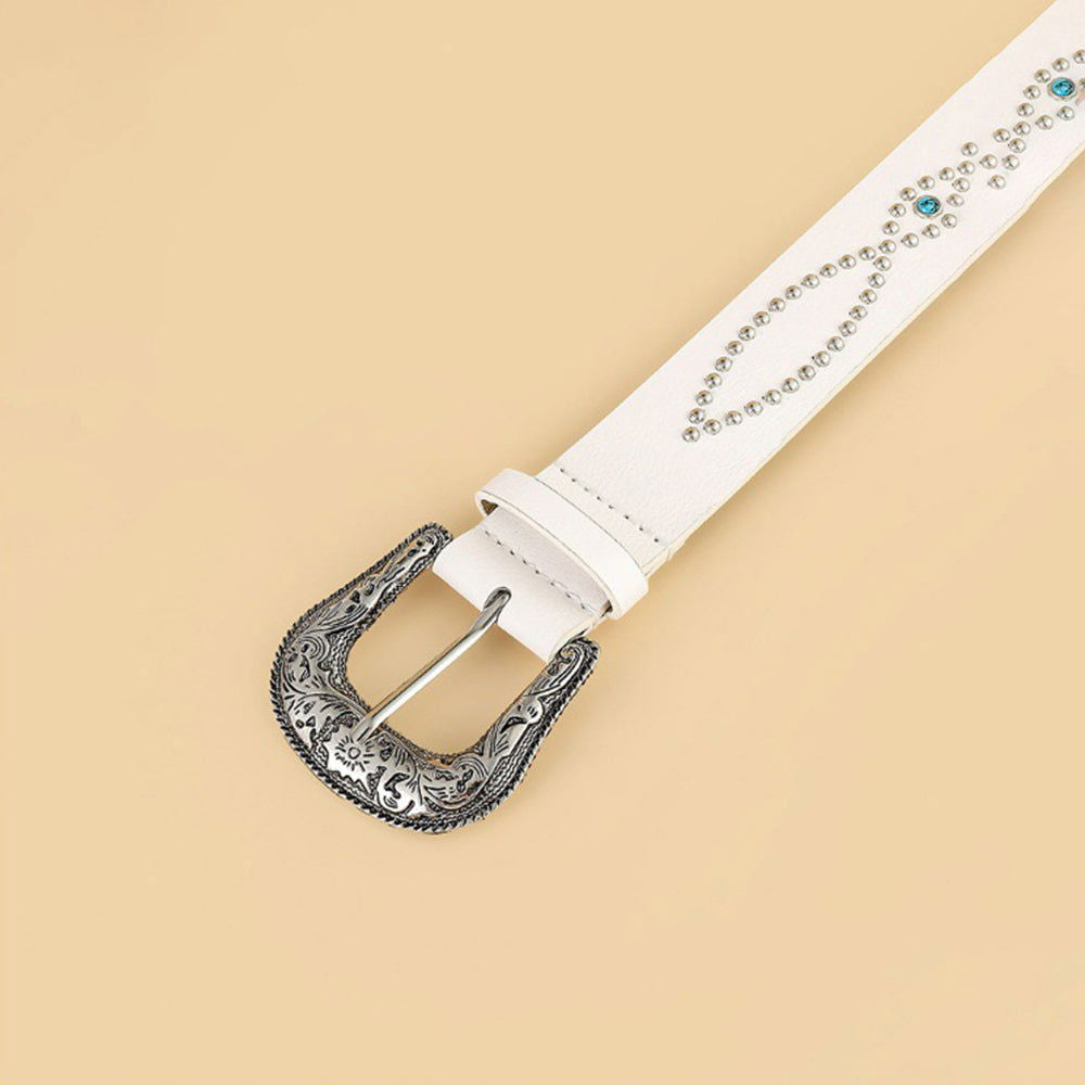 PU Leather Rhinestone Belt - JDrop.Shop