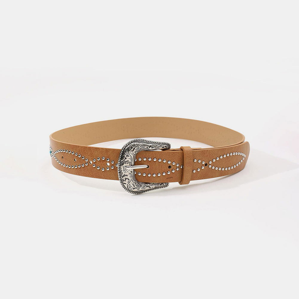 PU Leather Rhinestone Belt - JDrop.Shop