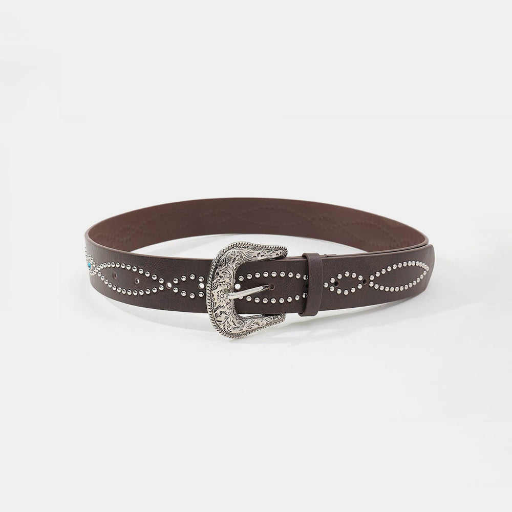 PU Leather Rhinestone Belt - JDrop.Shop