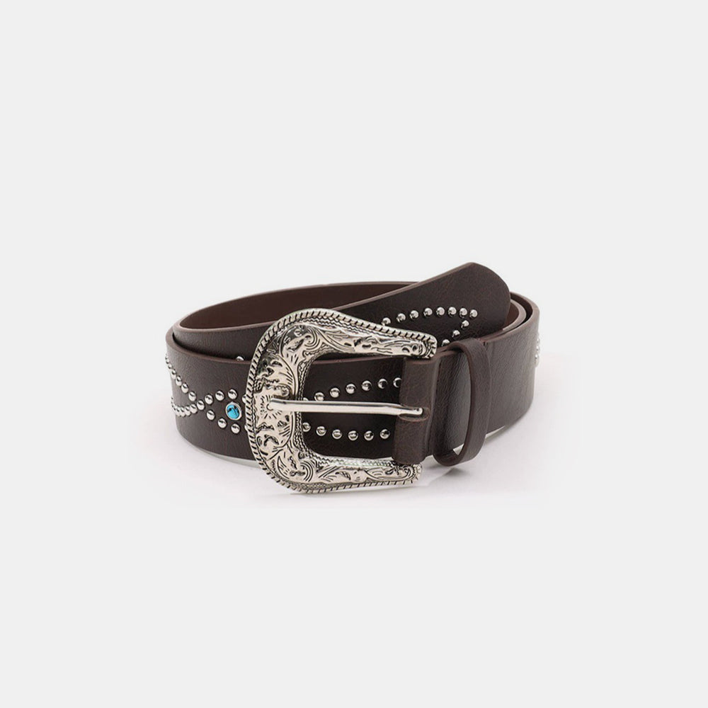 PU Leather Rhinestone Belt - JDrop.Shop