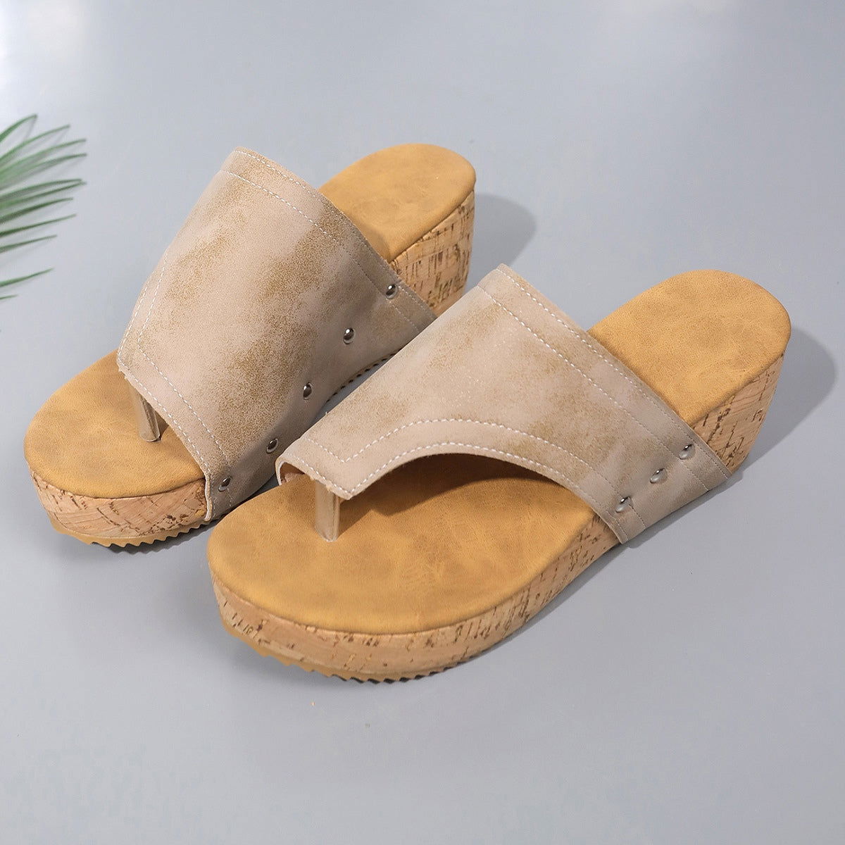 PU Leather Wedge Sandals - JDrop.Shop