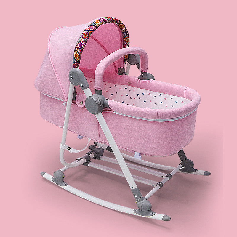 Pink Baby Rocking Bassinet Cradle - JDrop.Shop