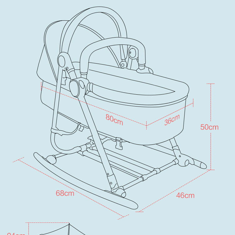 Pink Baby Rocking Bassinet Cradle - JDrop.Shop