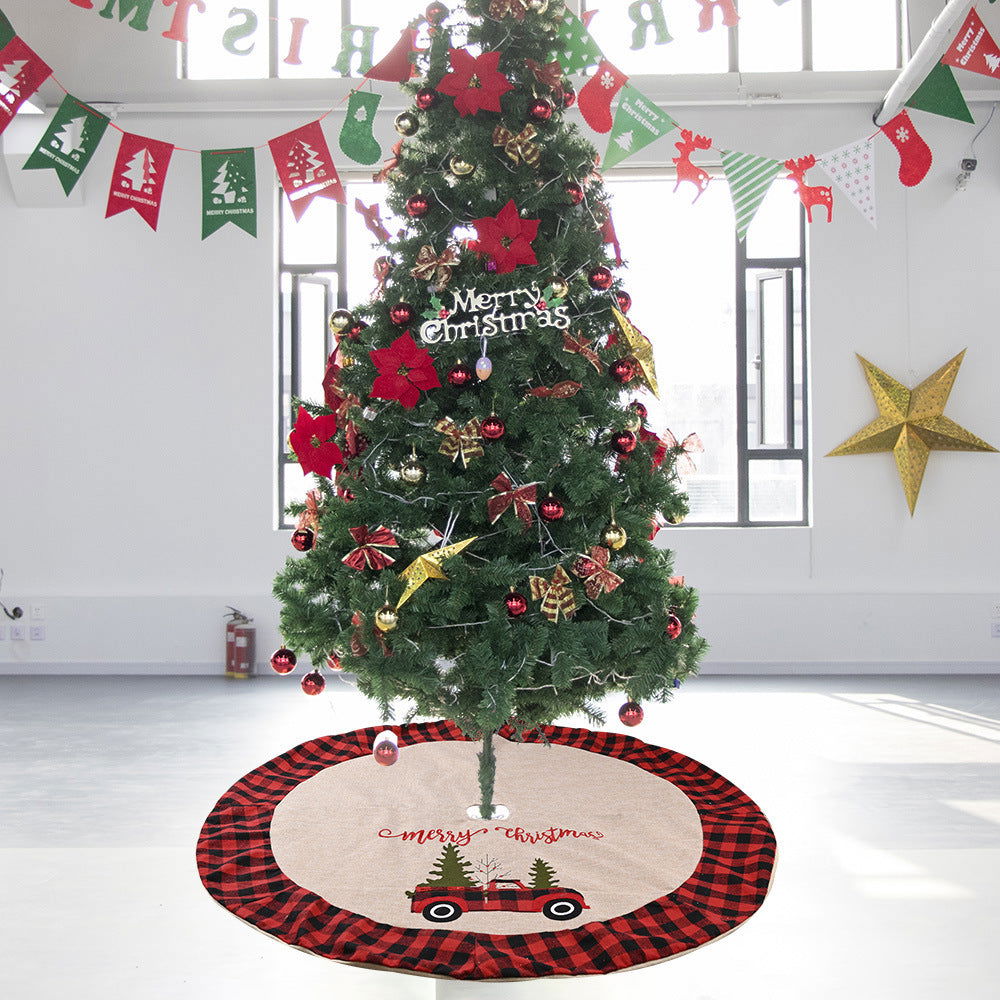 Plaid Christmas Tree Skirt - JDrop.Shop