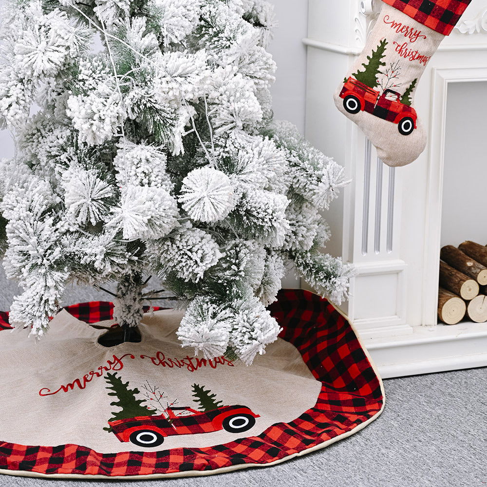 Plaid Christmas Tree Skirt - JDrop.Shop