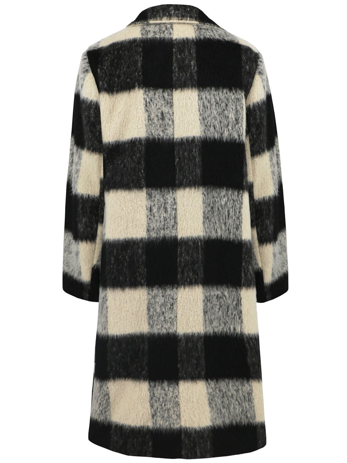 Plaid Double-Breasted Long Sleeve Coat - JDrop.Shop