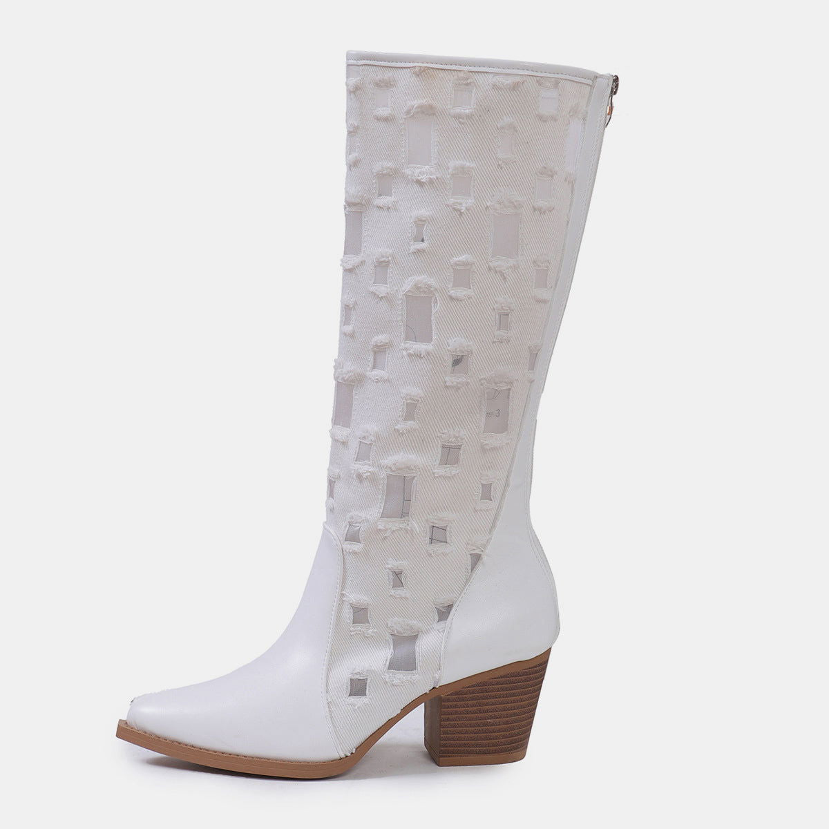 Point Toe Block Heel Boots - JDrop.Shop