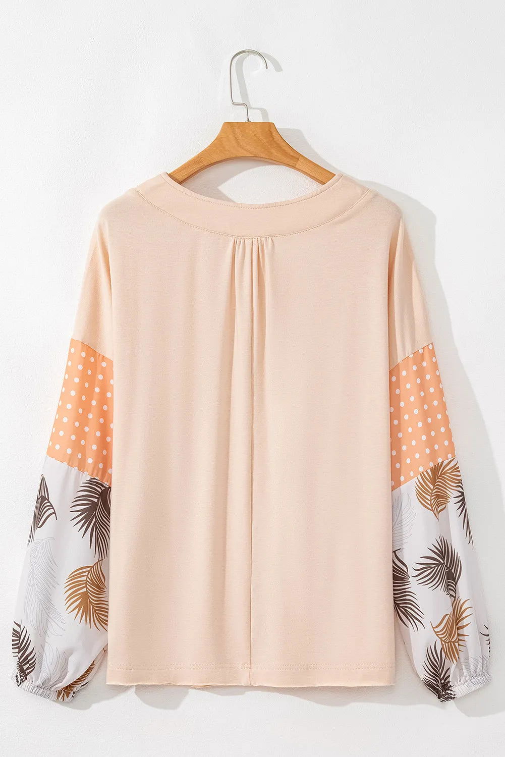 Printed V-Neck Long Sleeve Blouse - JDrop.Shop