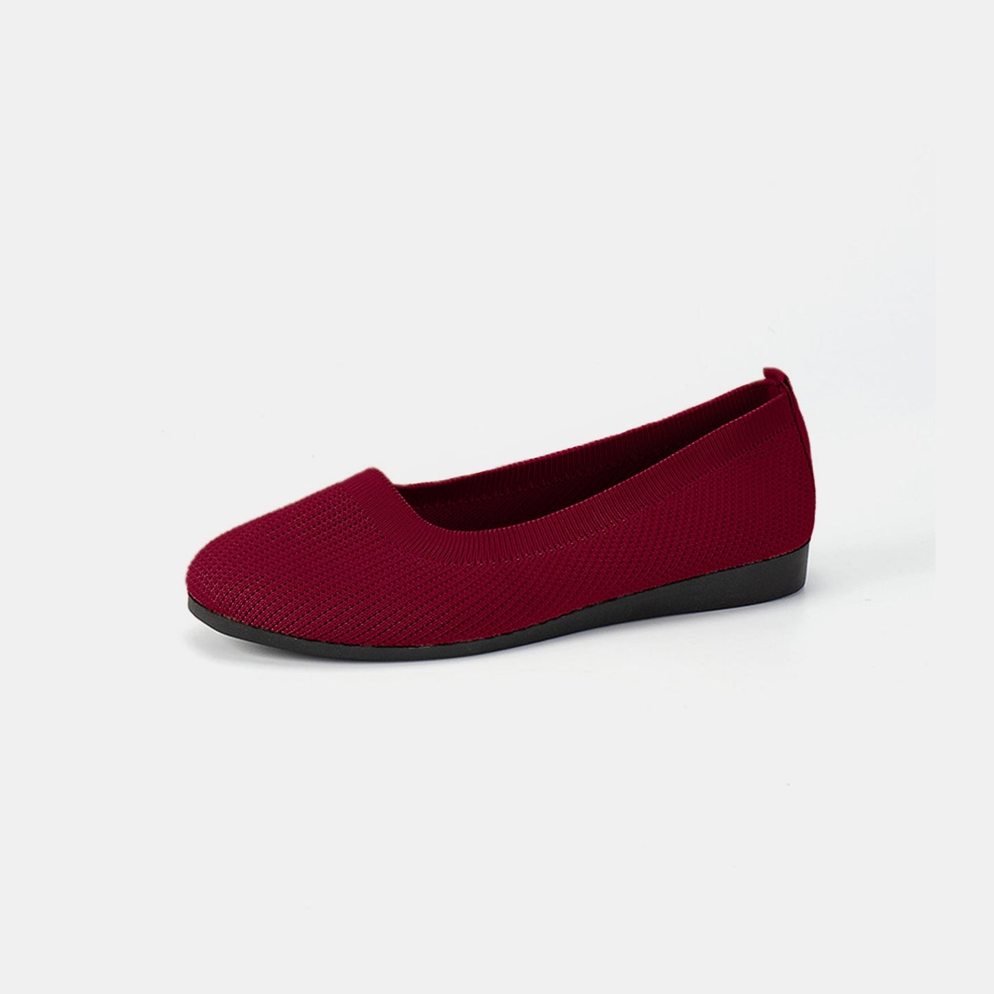 Round Toe Knit Ballet Flats - JDrop.Shop