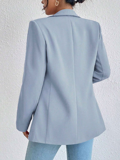 Shawl Collar Long Sleeve Blazer - JDrop.Shop