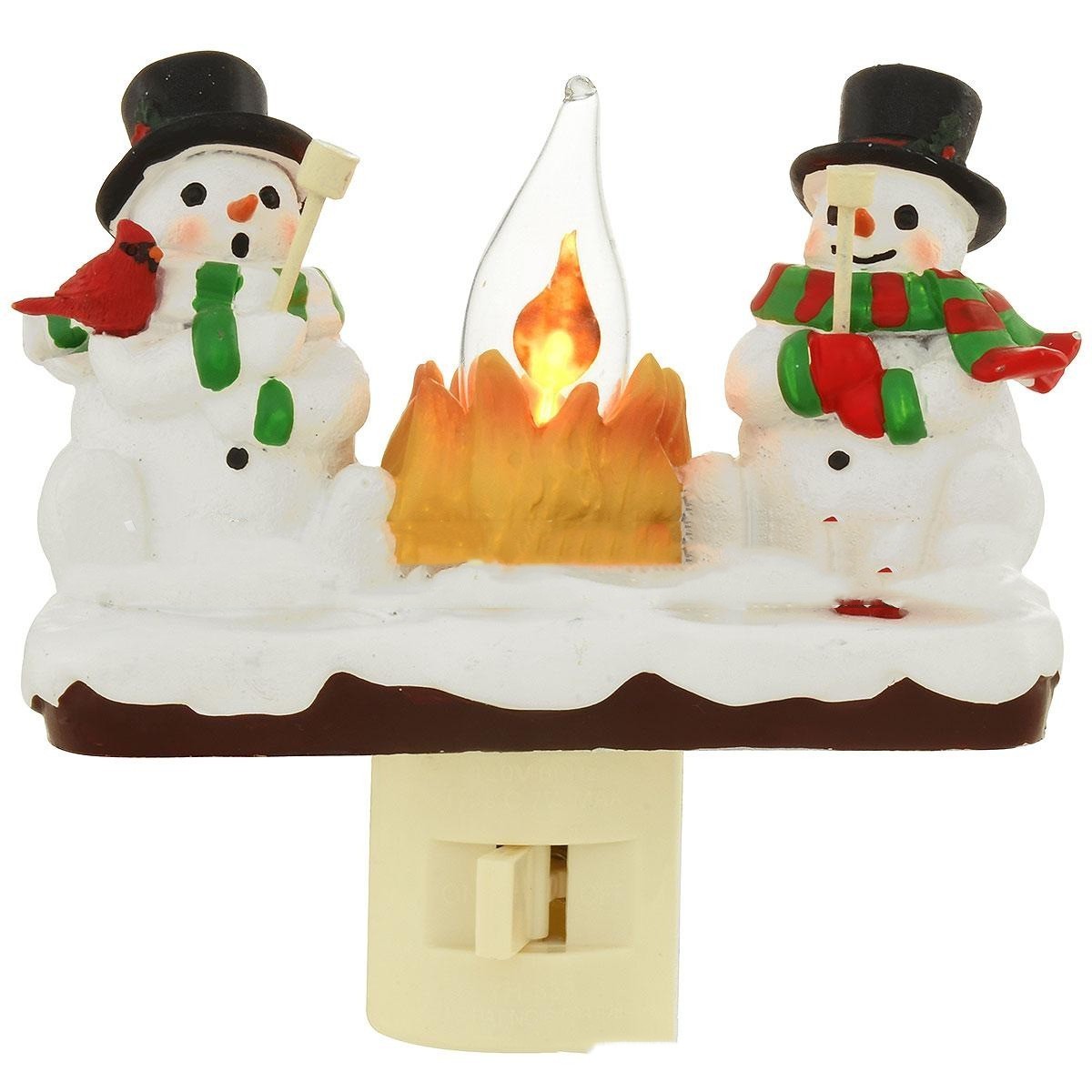 Snowman And Campfire Night Light - JDrop.Shop