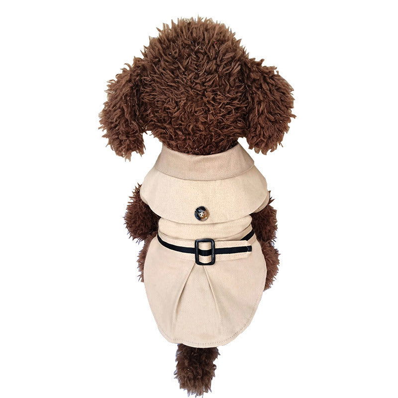 Teddy dog cloak trench coat - JDrop.Shop