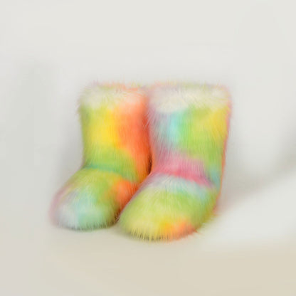 Thermal Fuzzy Platform Boots - JDrop.Shop