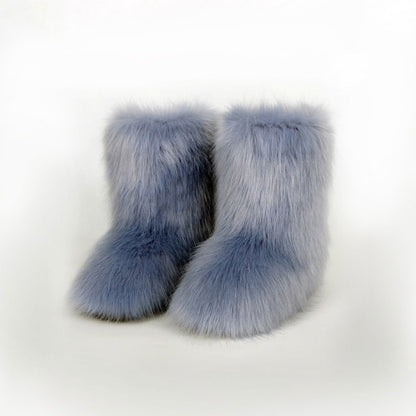 Thermal Fuzzy Platform Boots - JDrop.Shop