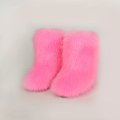 Thermal Fuzzy Platform Boots - JDrop.Shop