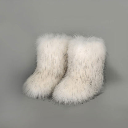 Thermal Fuzzy Platform Boots - JDrop.Shop