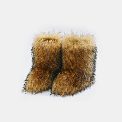 Thermal Fuzzy Platform Boots - JDrop.Shop