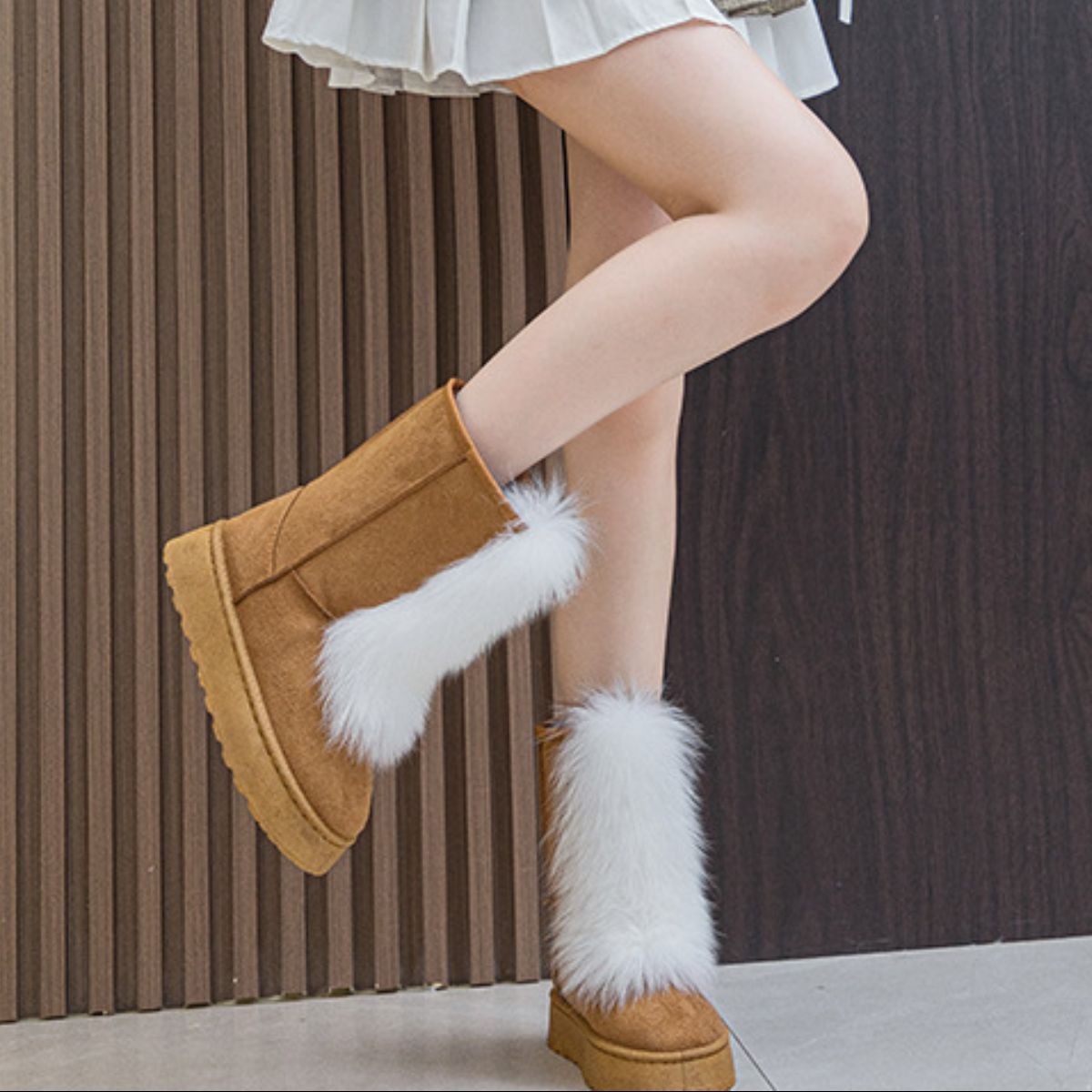 Thermal Suede Platform Boots - JDrop.Shop