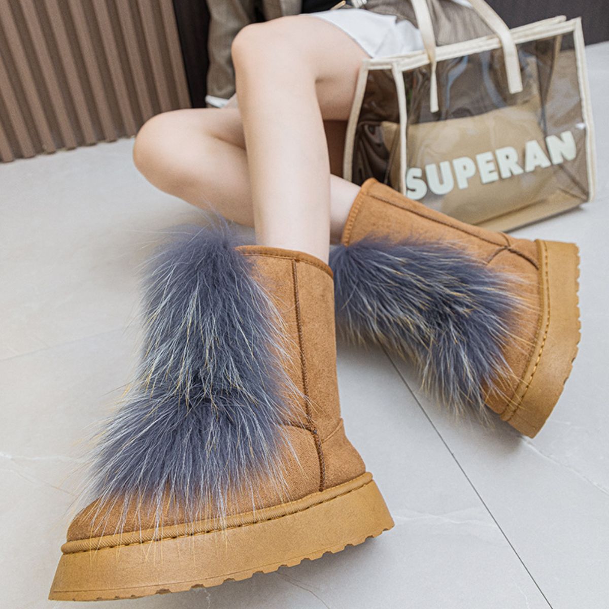 Thermal Suede Platform Boots - JDrop.Shop