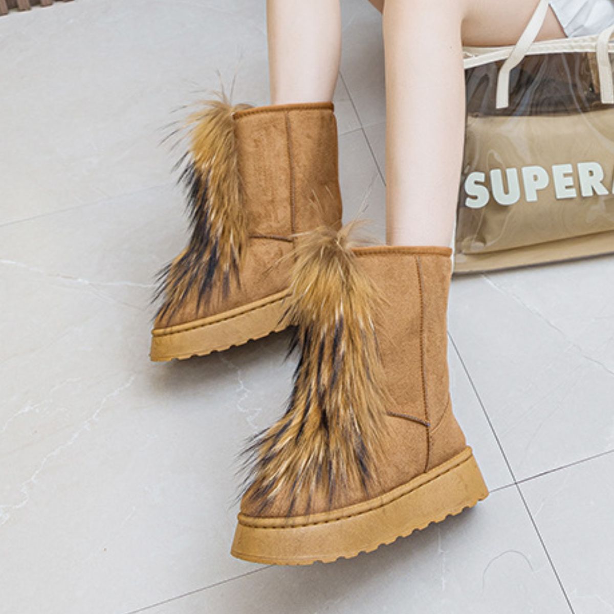 Thermal Suede Platform Boots - JDrop.Shop