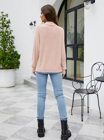 Turtleneck Dropped Shoulder Sweater - JDrop.Shop