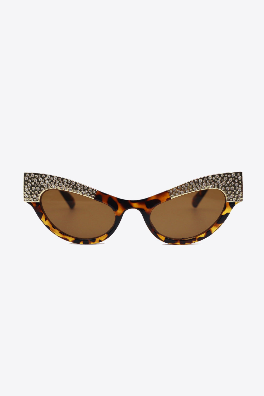 UV400 Rhinestone Trim Cat-Eye Sunglasses - JDrop.Shop