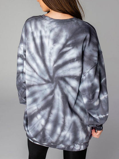 WEEKEND LOVER Graphic Tie-Dye Sweatshirt - JDrop.Shop