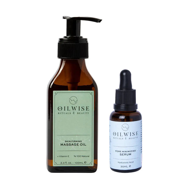 Oilwise Skin Firming Massage Oil & Pore Minimizing Serum Set - JDrop.Shop