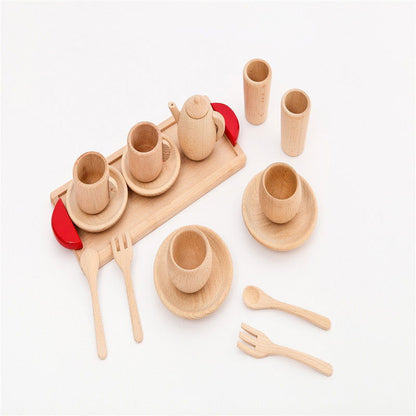 Wooden Tea Set Pretend Play - JDrop.Shop