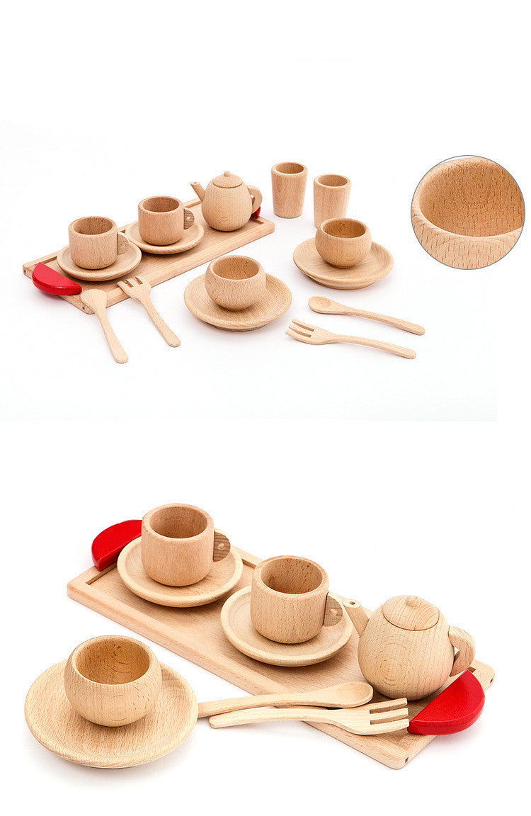 Wooden Tea Set Pretend Play - JDrop.Shop